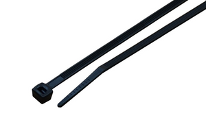 8"  Black Nylon Zip Tie - 100 Pack