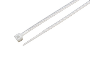 11"  Natural White Nylon Zip Tie - 100 Pack